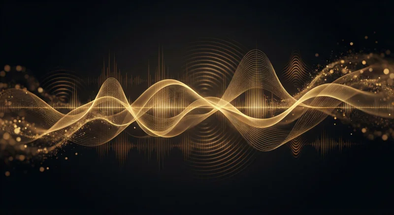 Voice-enabled AI agent sound waves